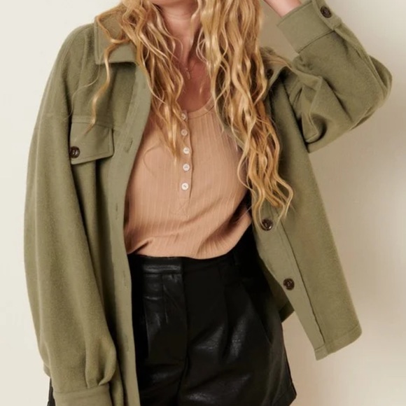 Olive Shacket - Picture 1 of 1